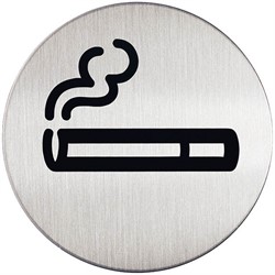 Инф. табличка "Место для курения", матированная сталь - фото 13716