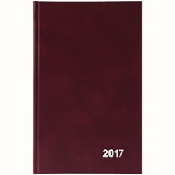 Ежедневник датированный 2017г., А5, 168л., БВ, бордовый - фото 6056