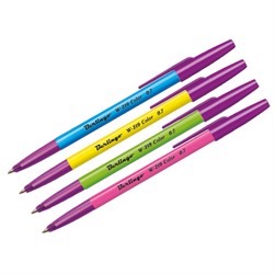 Ручка шариковая "W-219 Color", синяя, 0,7мм, ассорти - фото 9441