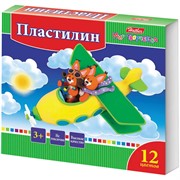 Пластилин &quot;Ушастики&quot; 12 цветов, 240гр, со стеком
