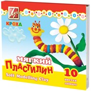 Пластилин мягкий &quot;Кроха&quot; 10 цветов, со стеком, картон