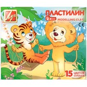 Пластилин &quot;ZOO&quot; 15 цветов, 203 гр, картон