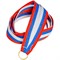 Лента для медали "Россия", ткань, триколор, 10мм - фото 9266